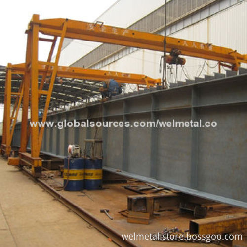 Saw welding bridge beam